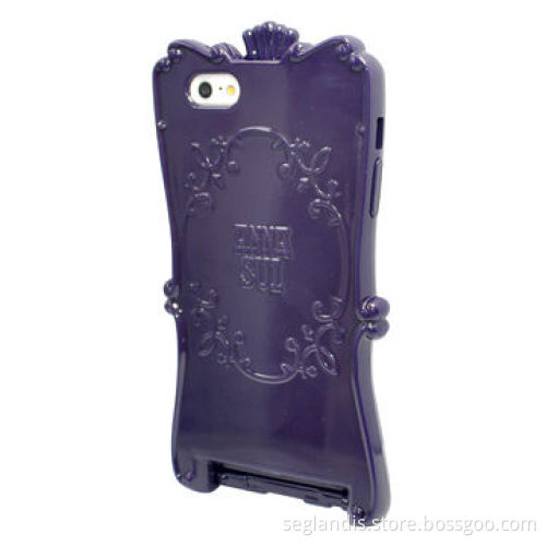 Double-sided protect leather case for iPhone 5 with mirror